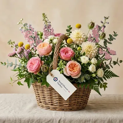 Medium Basket Flower Arrangement