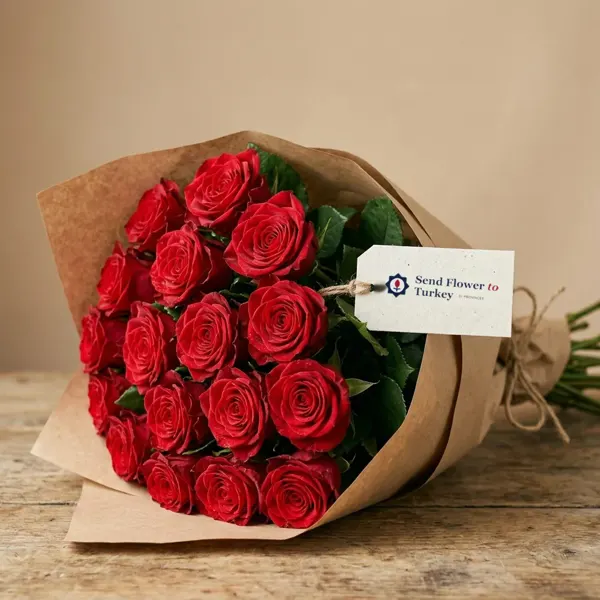 Bouquet of 15 Red Roses Classic