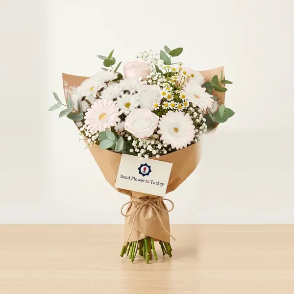 White Seasonal Flower Bouquet