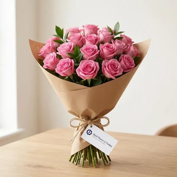 Bouquet of 25 Pink Roses