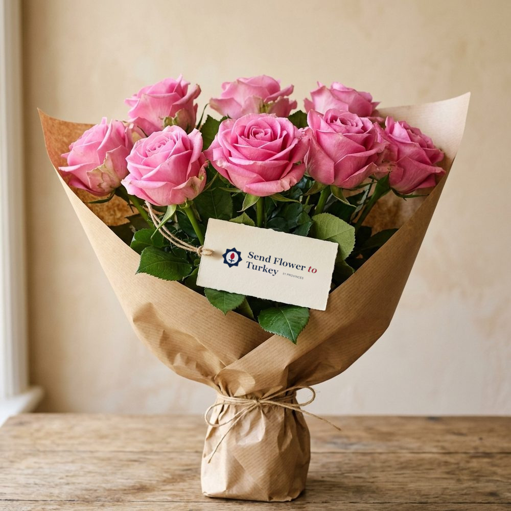 Bouquet of 7 Pink Roses